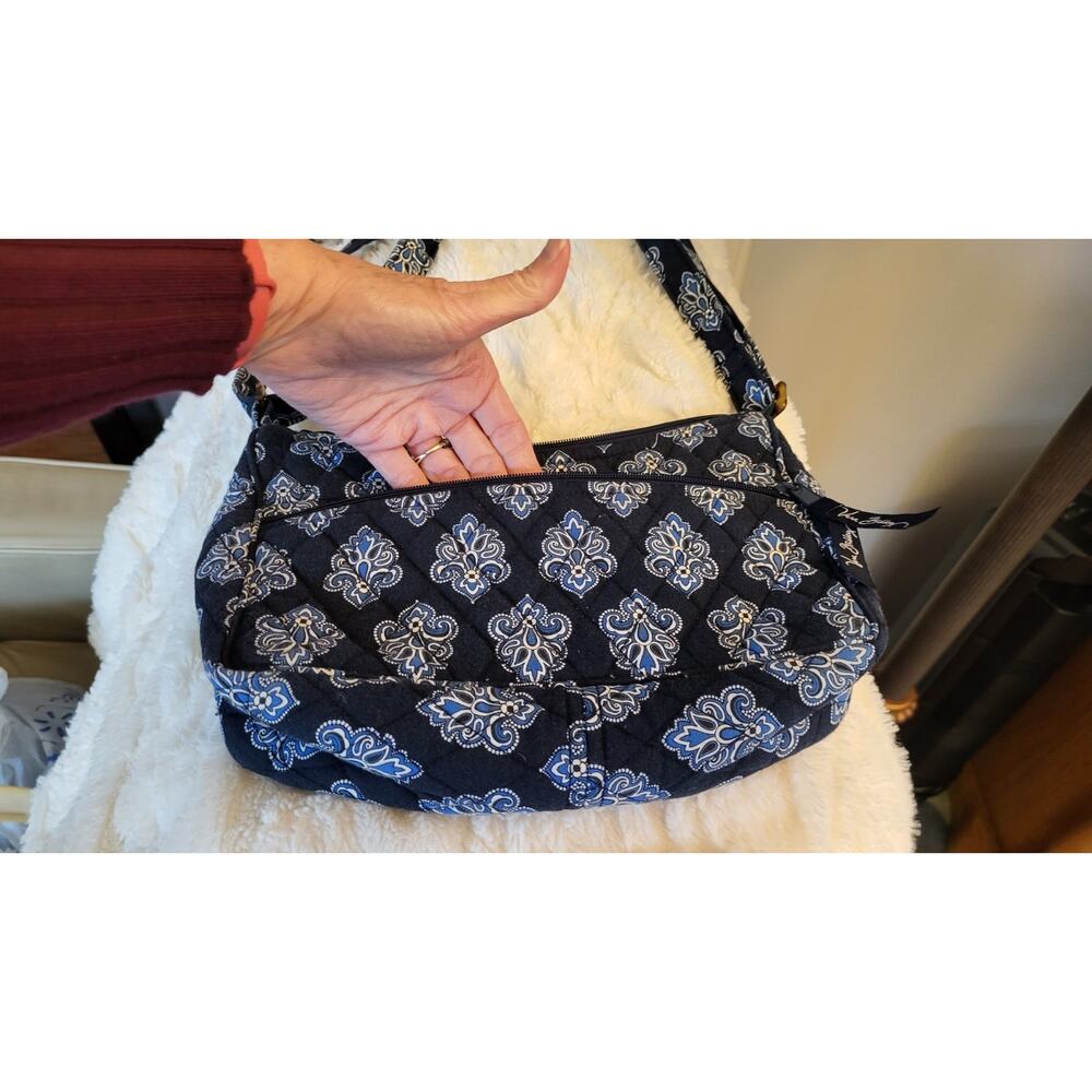 Vera Bradley Quilted Crossbody Bag Handbag Purse Calypso Blue - Picture 10 of 16